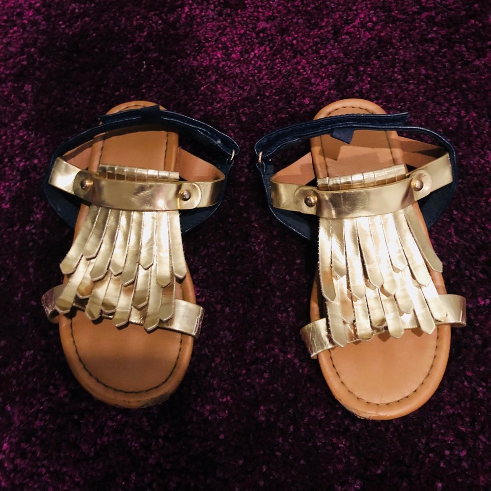 Toddler girl gold sandals
